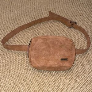 Brown faux leather Fanny pack